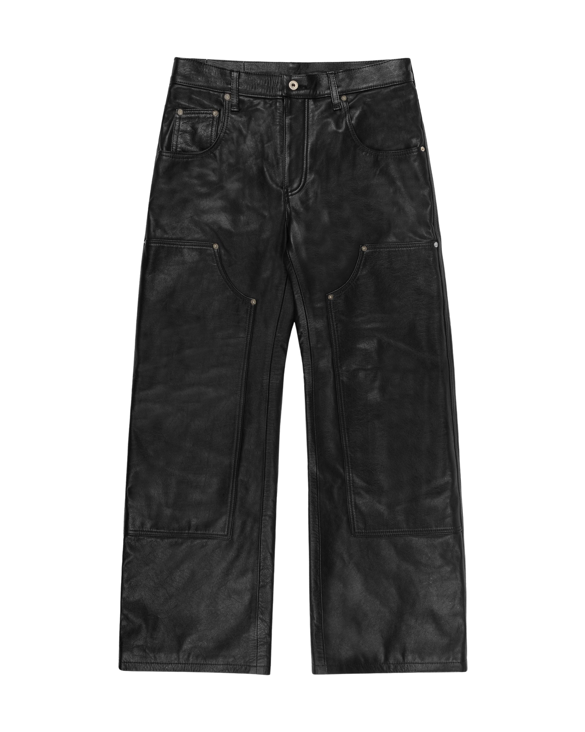 LEATHER DOUBLE KNEE PANTS