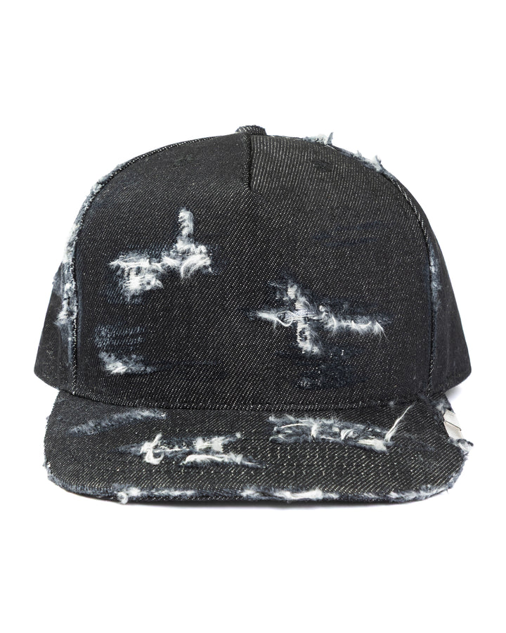 DISTRESSED DENIM HAT